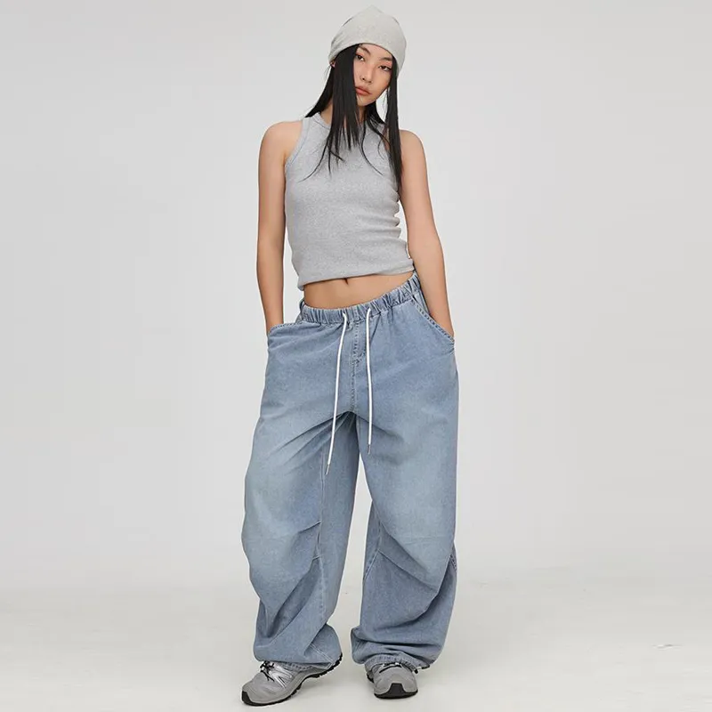 PZHK Jeans Women's Blue Shopping Bag Included-2