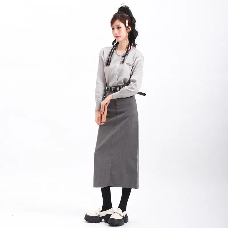 Pzhk Knitwear Women's Gray Cardigan-4