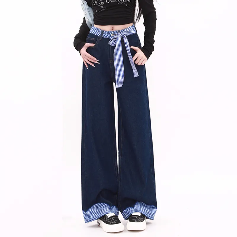 PZHK Jeans Women's Blue-1