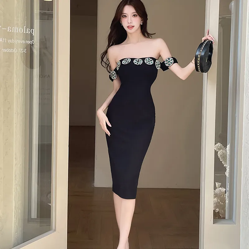 PZHK Sleeveless Dresses Women's Black Dress Shopping Bag-2