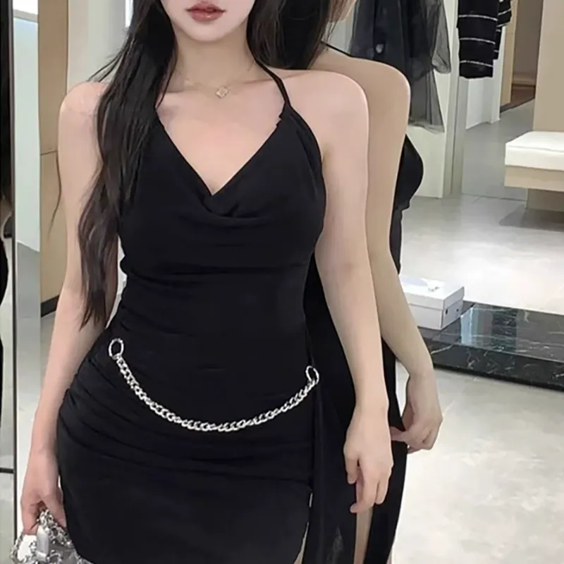 PZHK Slip Dresses Women's-9