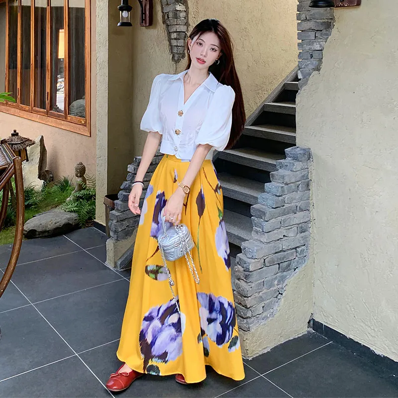 PZHK Two Piece Skirt Sets Women's-5