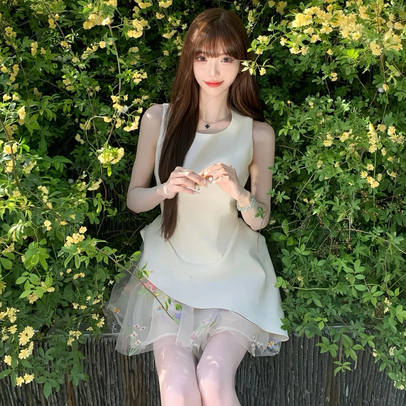 PZHK Sleeveless Dresses Women's White Shopping Bag-4