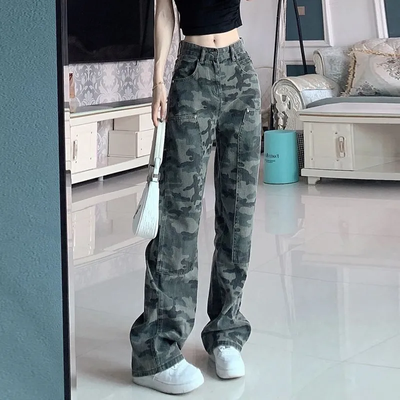 PZHK Casual Pants Women's Camouflage-2