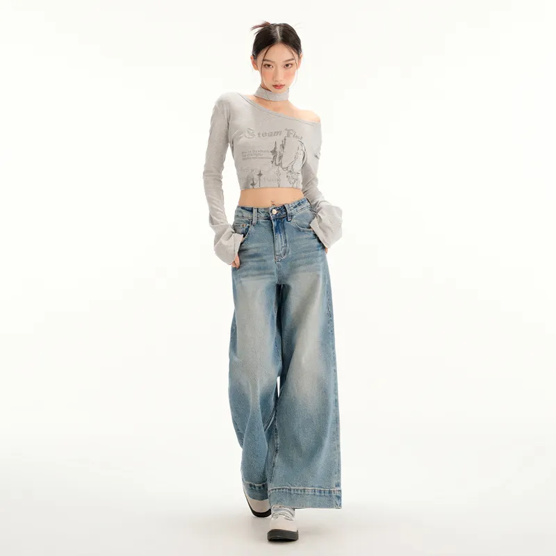 PZHK Jeans Women's Blue-5