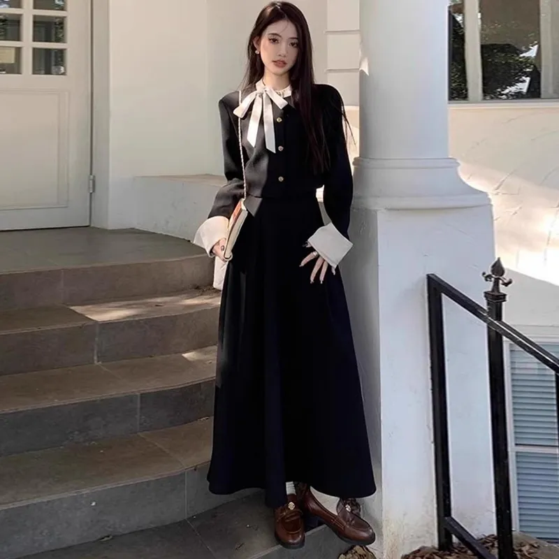 Pzhk Skirt Set Women's Black Set-5