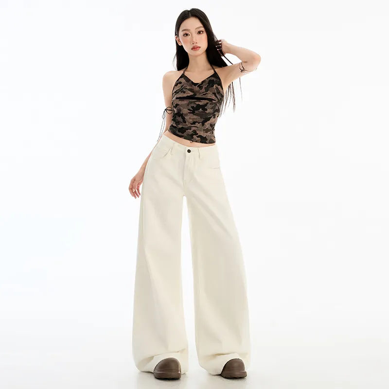 PZHK Jeans Women's Apricot-5