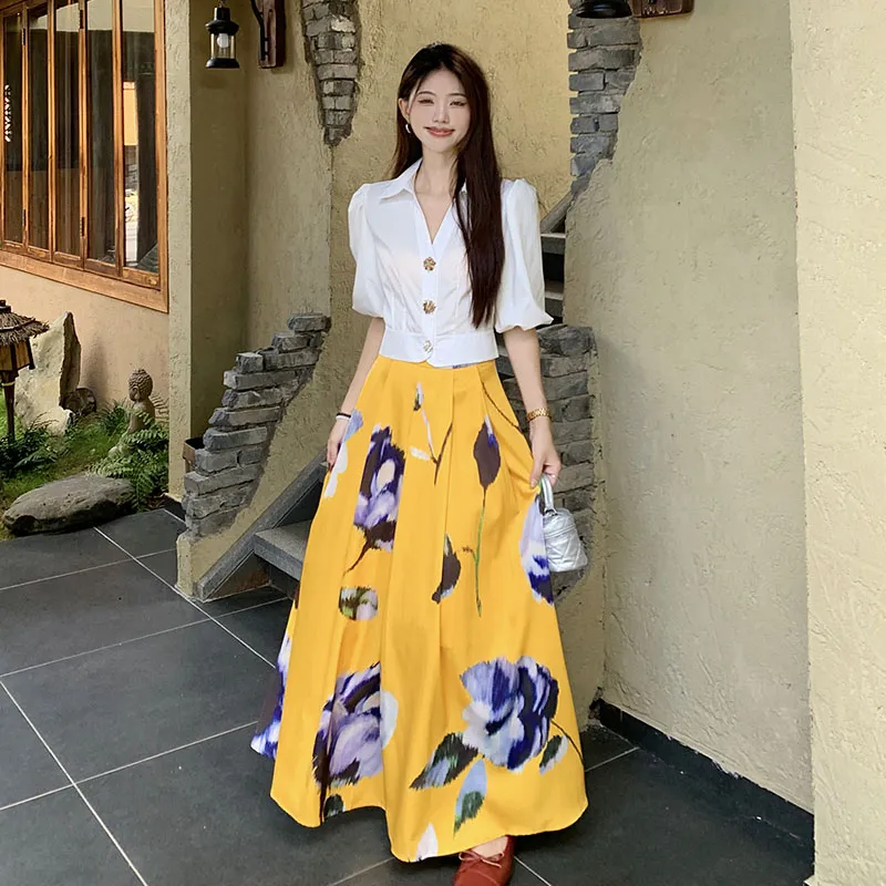PZHK Two Piece Skirt Sets Women's-3