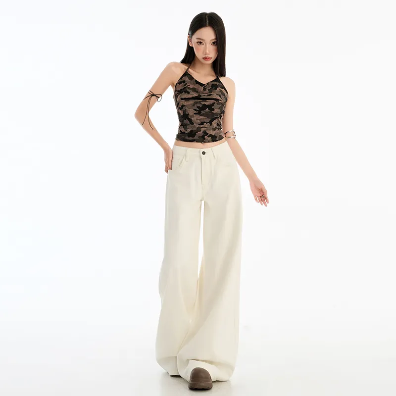 PZHK Jeans Women's Apricot-4