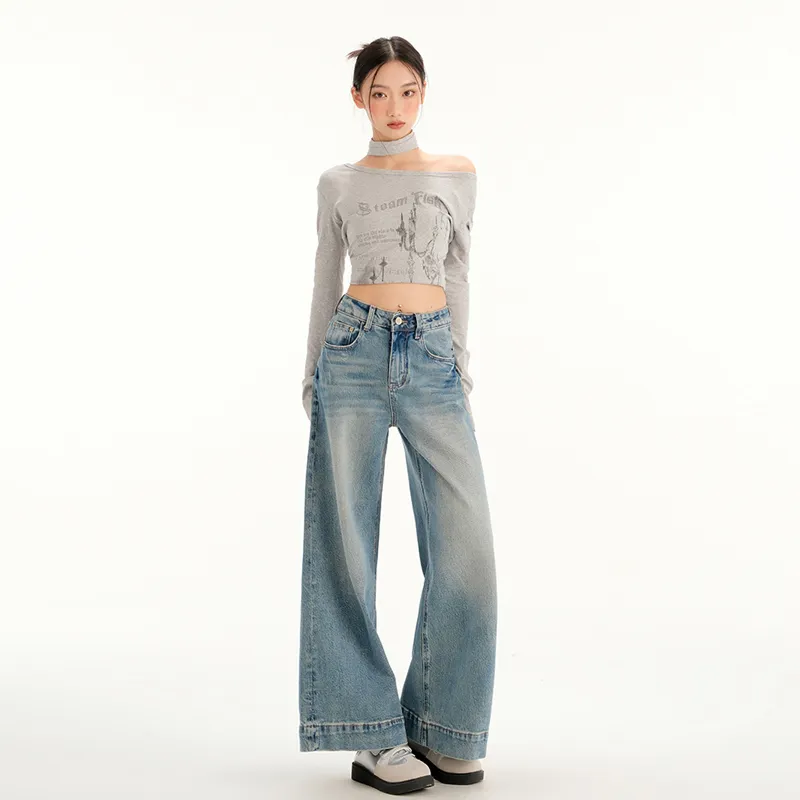 PZHK Jeans Women's Blue-3