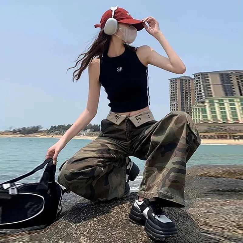 Pzhk Jeans Women's Camouflage Includes Shopping Bag-2