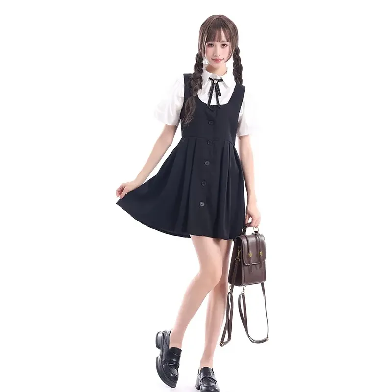 PZHK Two Piece Skirt Sets Women's White Shirt+Black Skirt Shopping Bag-1