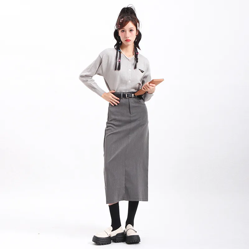 Pzhk Knitwear Women's Gray Cardigan-2