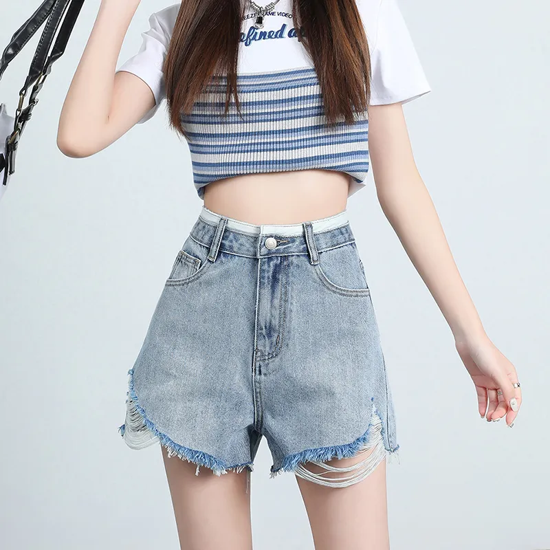 Pzhk Denim Shorts Women's Sea Salt Blue-2