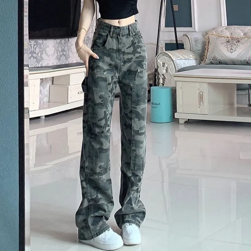 PZHK Casual Pants Women's Camouflage-3