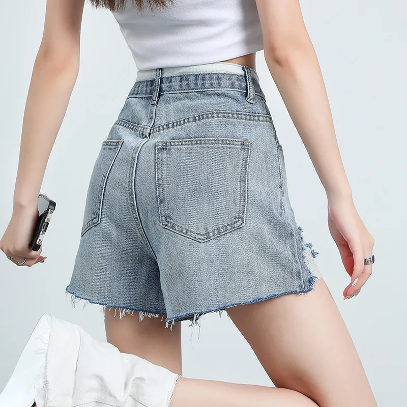 Pzhk Denim Shorts Women's Sea Salt Blue-3