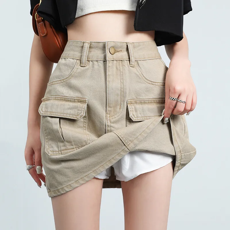 Pzhk Denim Short Skirts Women's-2