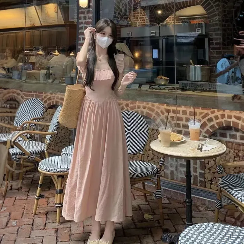 KUNZHUDAXIANG Short Sleeved Dress Women's-3