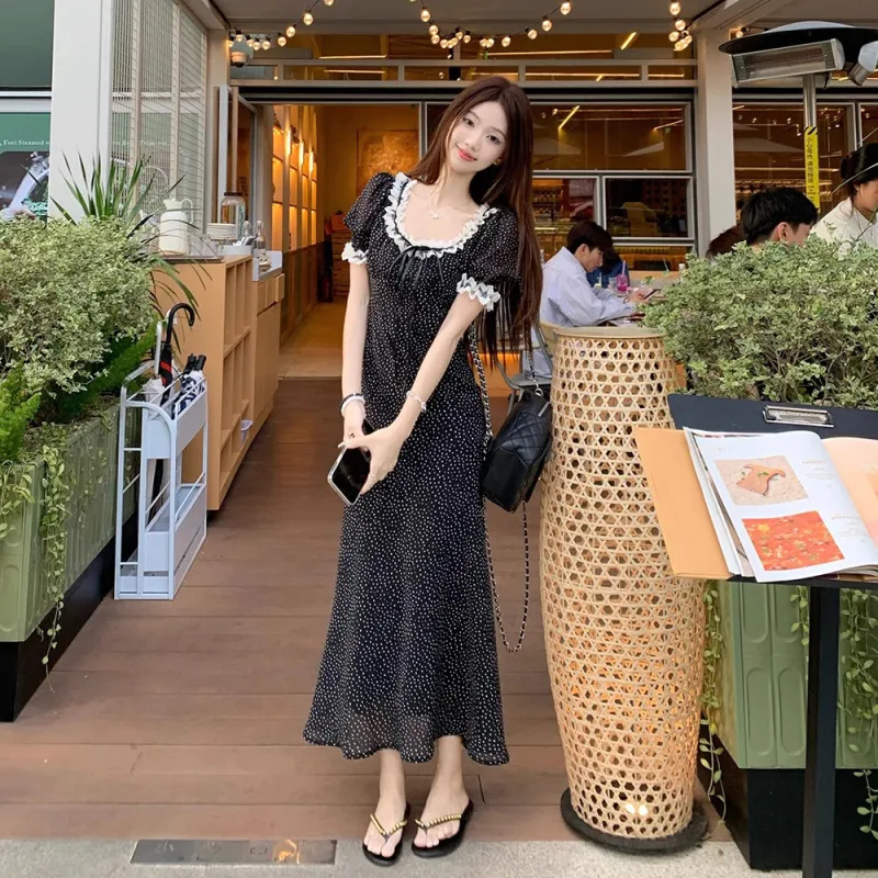 KUNZHUDAXIANG Short Sleeved Dress Women's-11