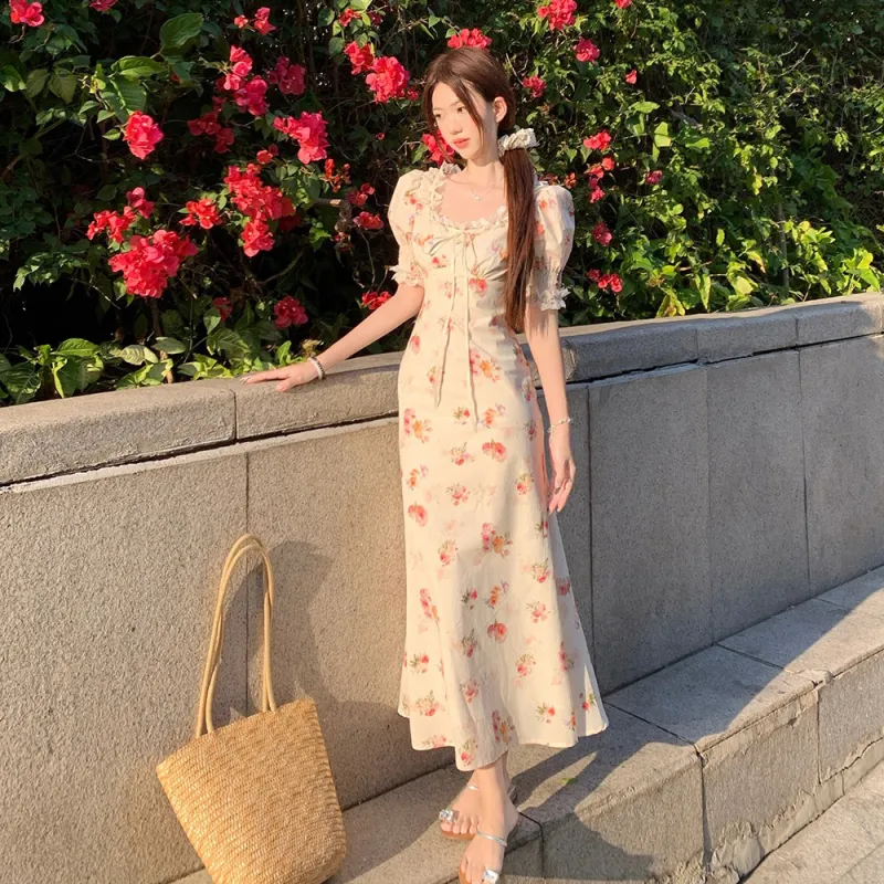 KUNZHUDAXIANG Short Sleeved Dress Women's-3