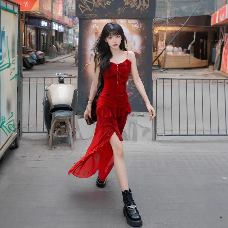 COVER TIME Slip Dresses Women's-9