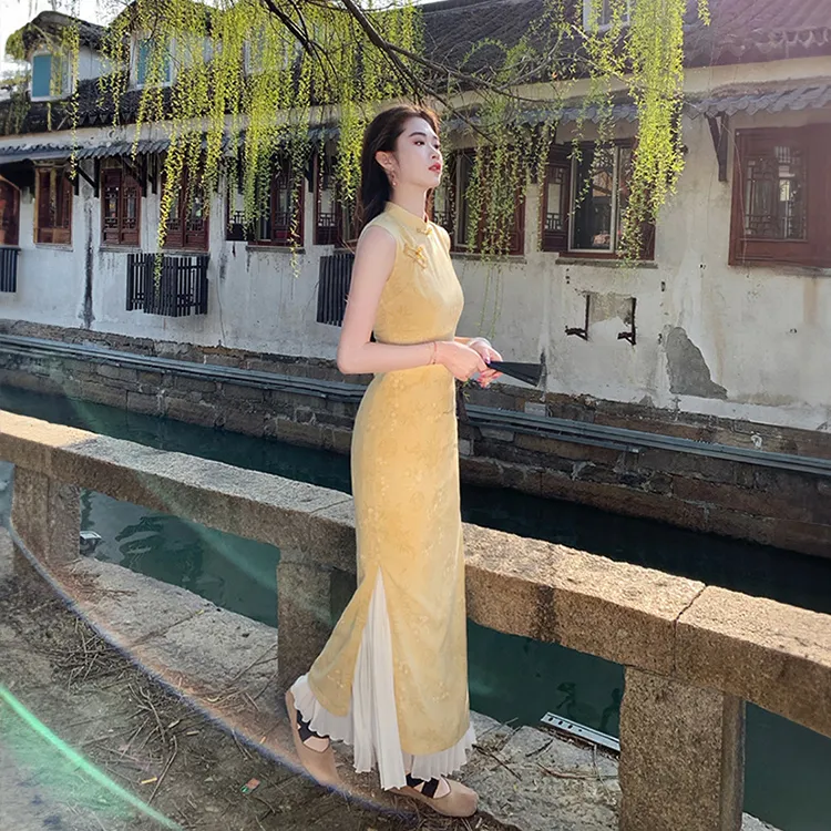 KUNZHUDAXIANG Sleeveless Dress Women's-4