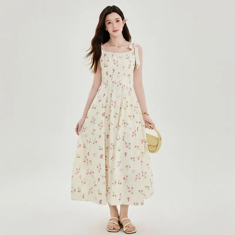 SKYA Slip Dresses Women's Apricot-2
