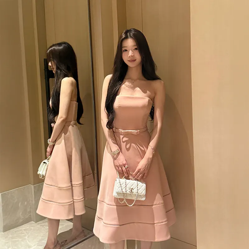 SKYA Sleeveless Dresses Women's Pink-4