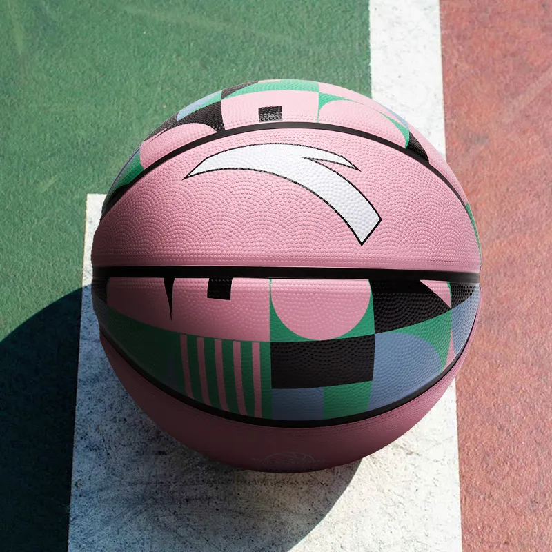 Anta Students' Practical Training Basketball Adults' Professional Use Ball Pink Size 5 Training Match Unisex-3