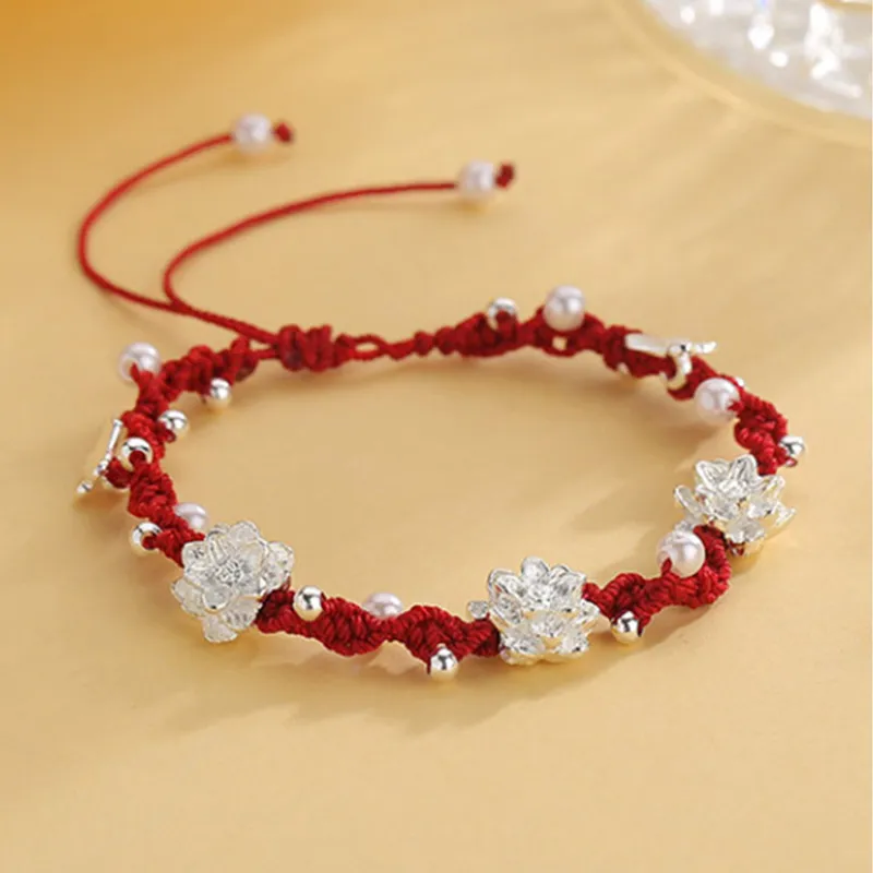 Kelanxi Alloy Rope Bracelets Women's-4