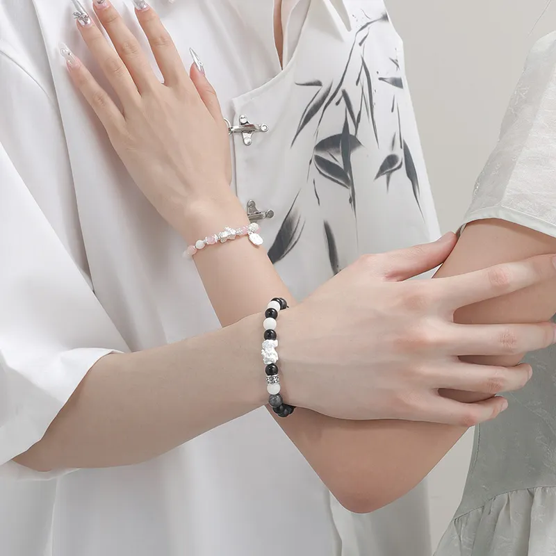 There Is You In The Long World White Jade Bodhi Bracelets Unisex-18