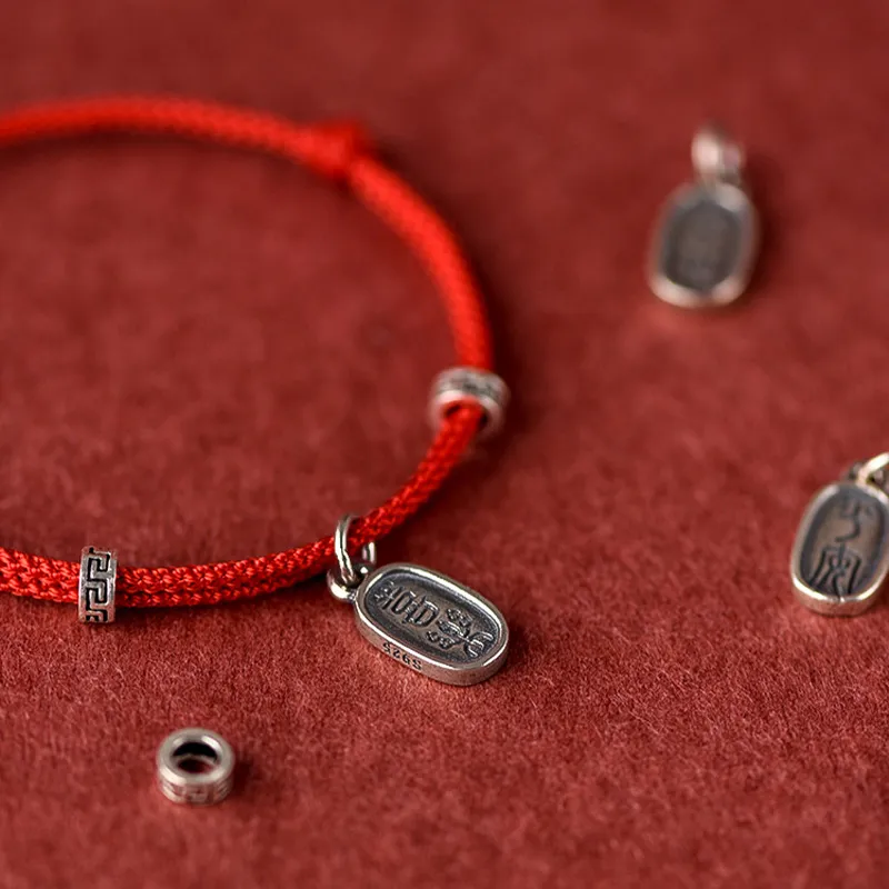 Kelanxi 925 Sterling Silver Rope Bracelets Women's-2