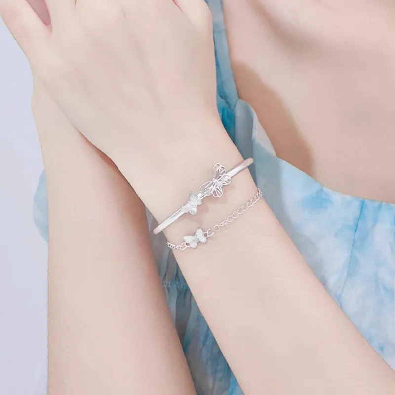 Kelanxi 999 Fine Silver Bracelets Women's-2