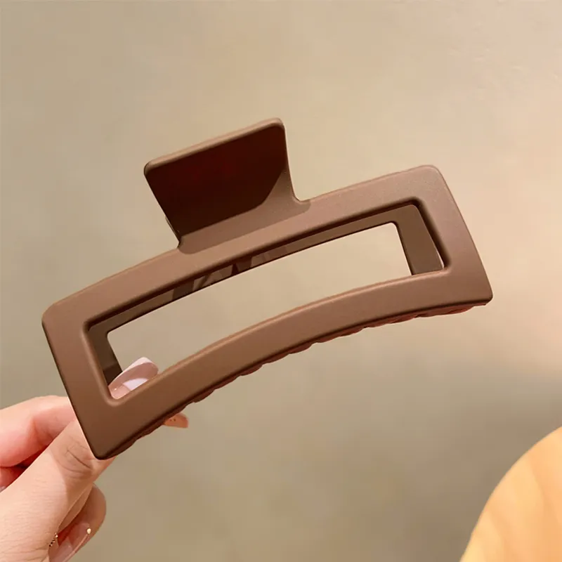 Kelanxi Resin Hair Clips Women's Beige/Coffee-5