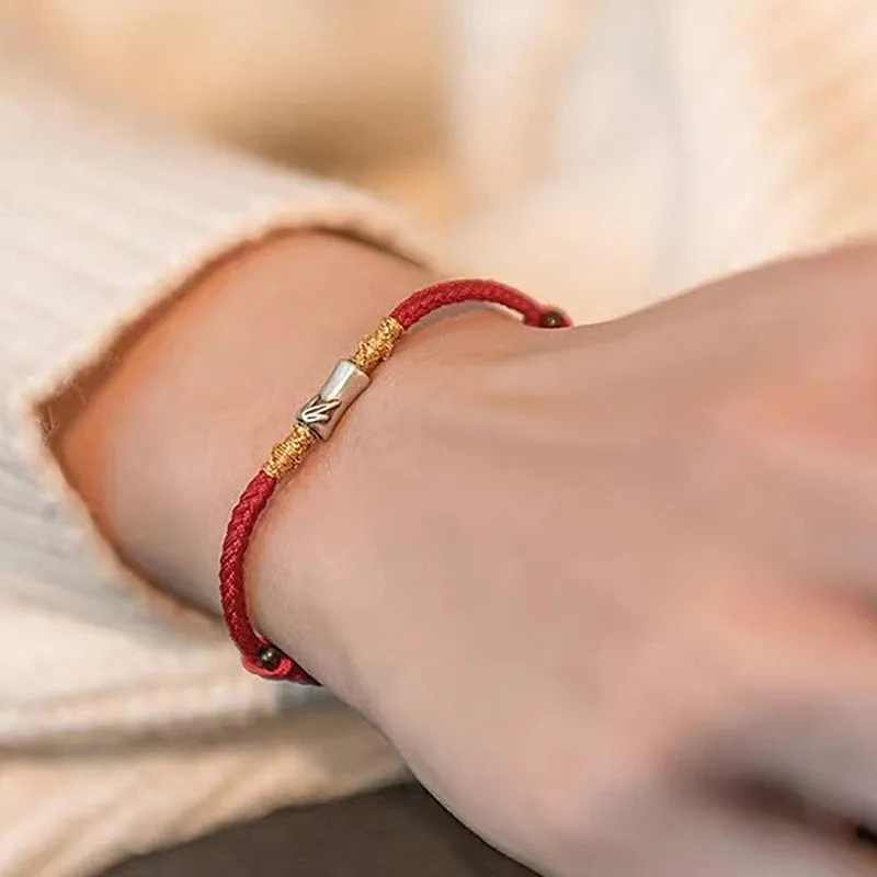 Kelanxi 925 Sterling Silver Rope Bracelets Women's-5