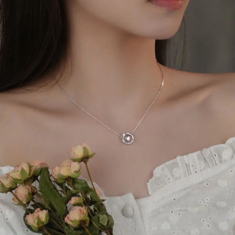 Kelanxi Copper, Zircon Necklaces Women's-3