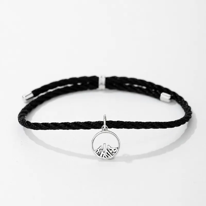 Kelanxi 925 Sterling Silver Rope Bracelets Unisex-2