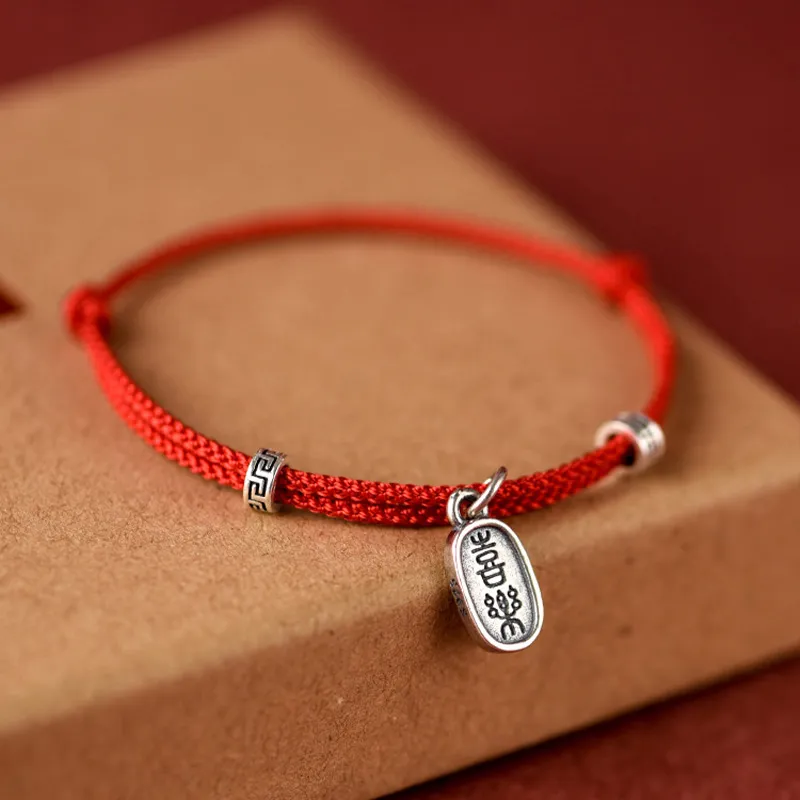 Kelanxi 925 Sterling Silver Rope Bracelets Women's-3
