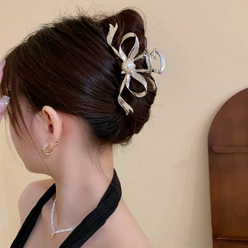 Kelanxi Alloy Hair Clips Women's Black/Silver-4