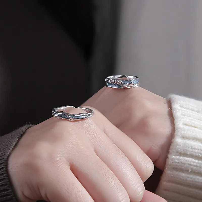 Kelanxi Sterling Silver Rings Unisex-1