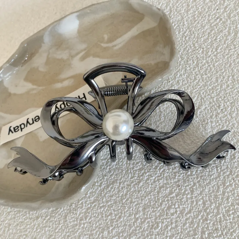 Kelanxi Alloy Hair Clips Women's Black/Silver-1