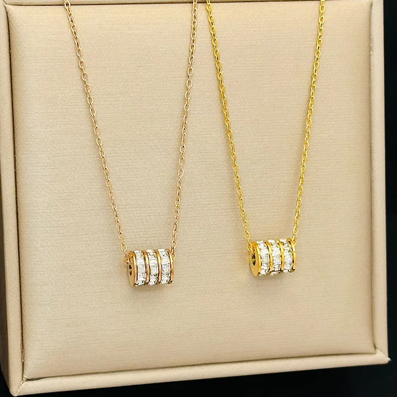 Kelanxi Copper Necklaces Women's Rose Gold-5