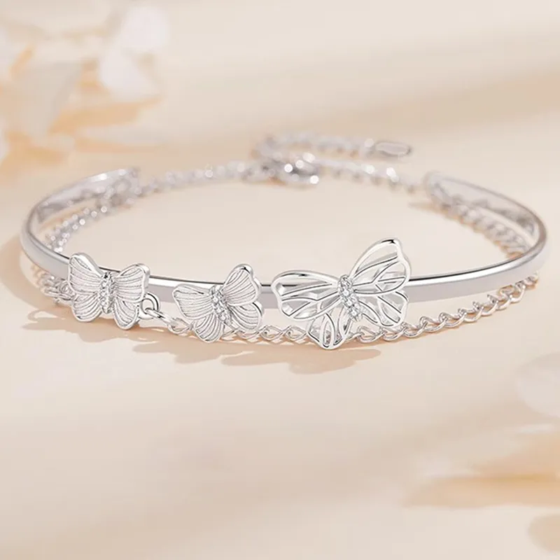 Kelanxi 999 Fine Silver Bracelets Women's-3