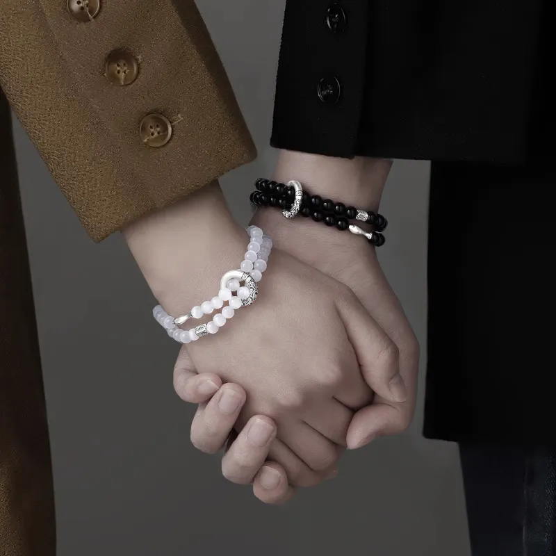 Kelanxi Obsidian Bracelets Unisex-5