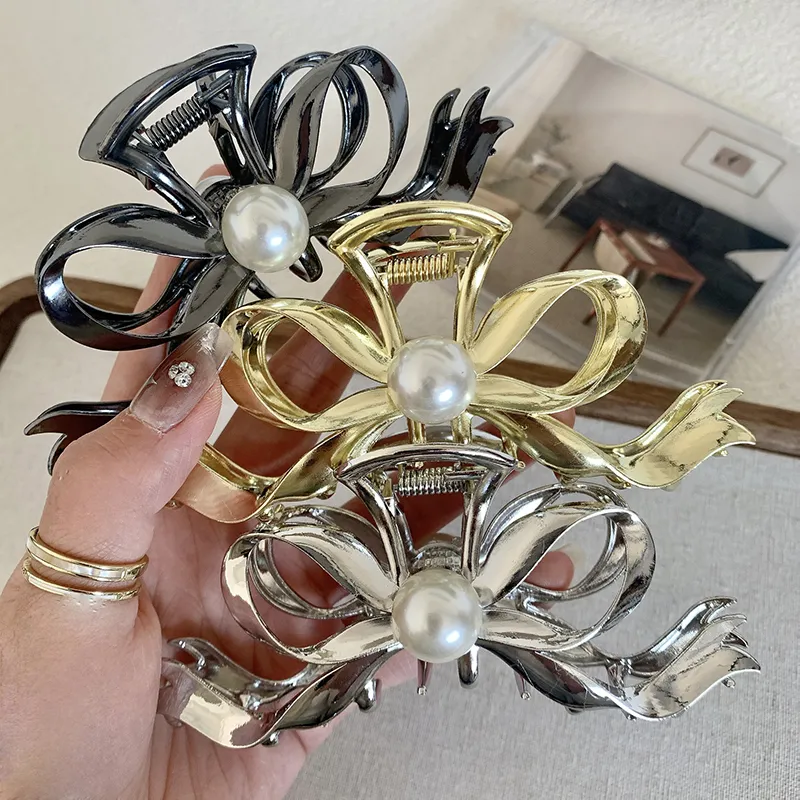 Kelanxi Alloy Hair Clips Women's Black/Silver-2