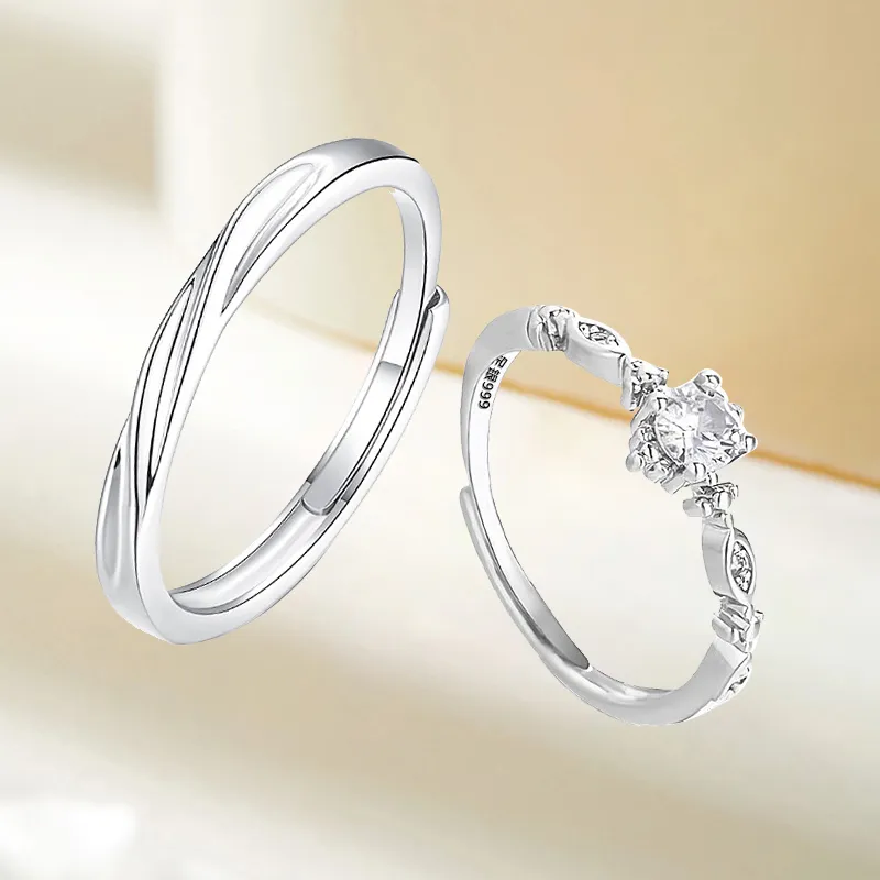 Kelanxi 999 Fine Silver Rings Unisex-2