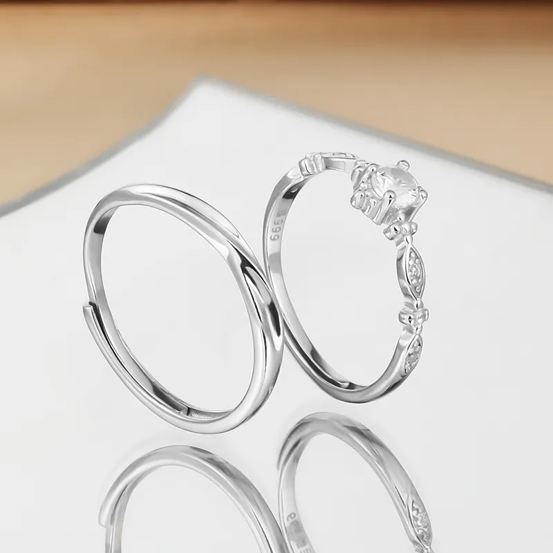 Kelanxi 999 Fine Silver Rings Unisex-1