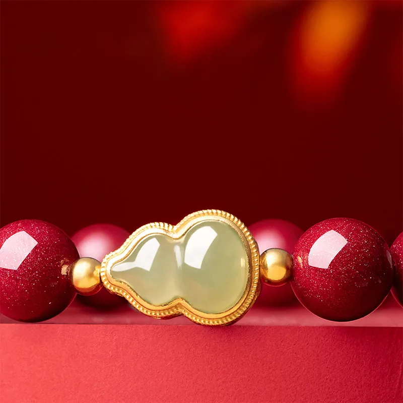 Kelanxi Reconstructed Cinnabar Bracelets Women's-1