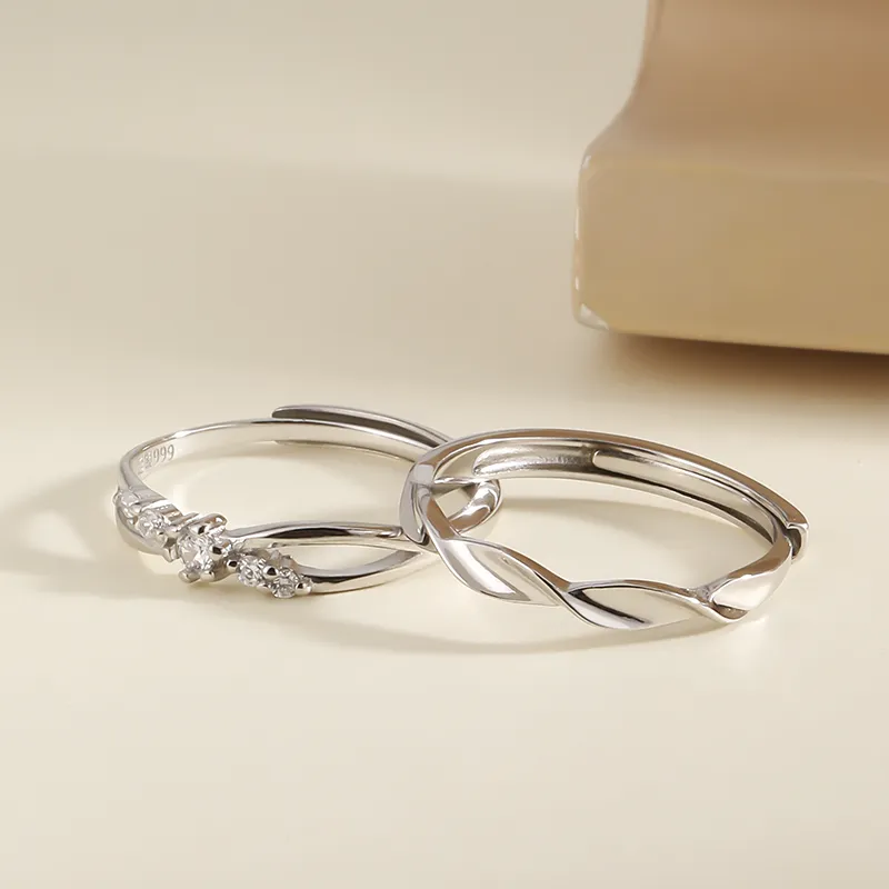 Kelanxi 999 Fine Silver Rings Unisex-3
