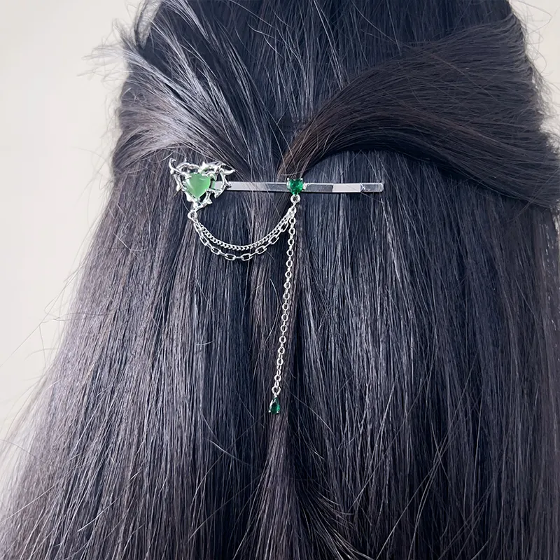 Kelanxi Hair Clips Women's Silver-2
